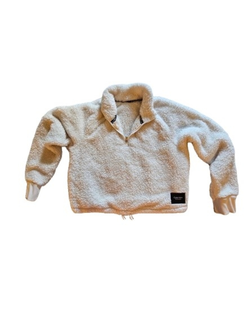 Calvin Klein Kids Cream Sherpa‎ Half-Zip Pullover